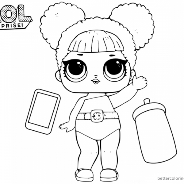 LOL Surprise Coloring Pages Neon QT - Free Printable Coloring Pages