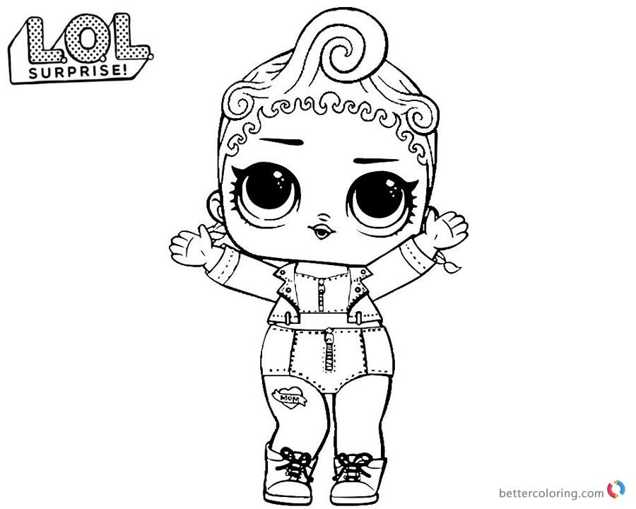LOL Surprise Coloring Pages Pink Baby printable