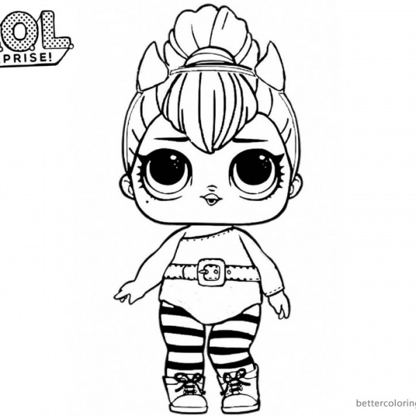 LOL Surprise Coloring Pages Super bb Glitter - Free Printable Coloring Pages