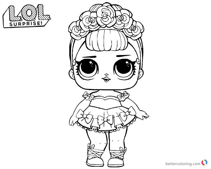 LOL Surprise Coloring Pages Series 2 Sugar Queen - Free Printable