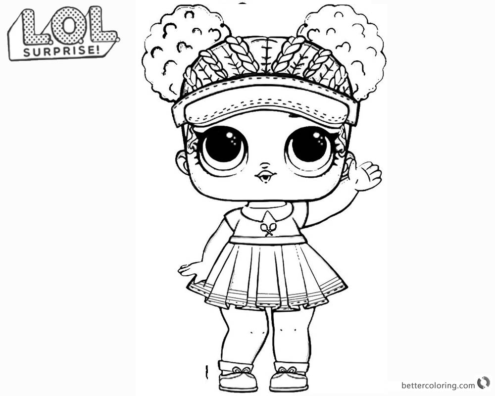 LOL Surprise Doll Coloring Pages Series 2 Court Champ - Free Printable