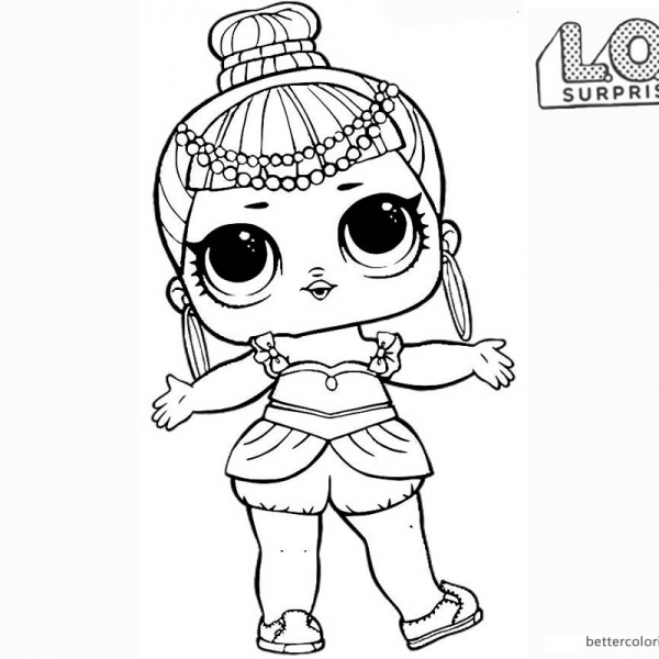 LOL Surprise Doll Coloring Pages Hops - Free Printable Coloring Pages