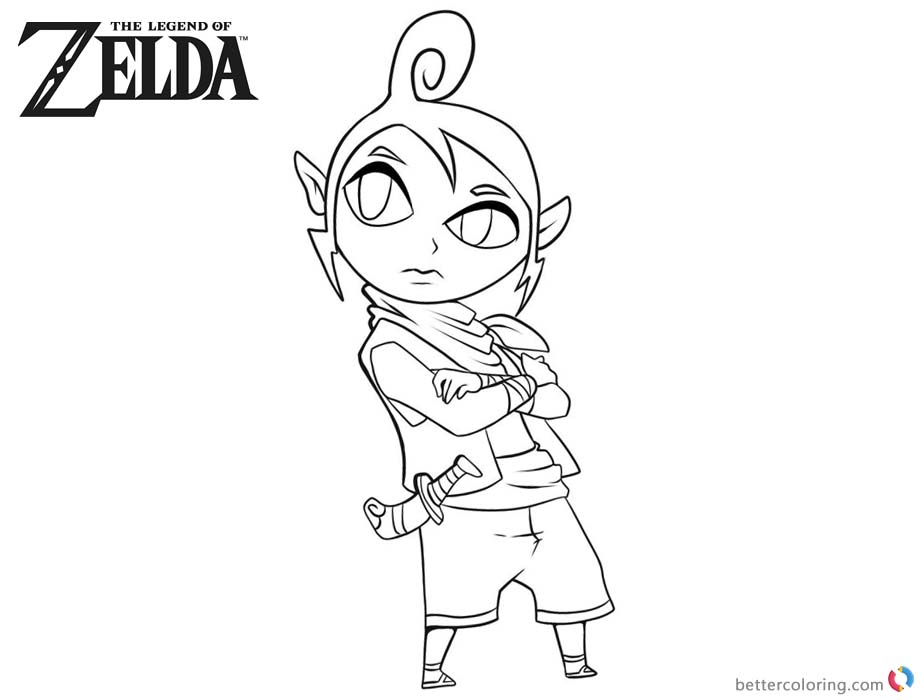 Legend of Zelda Coloring Pages Character Clipart - Free Printable