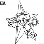 Legend of Zelda Coloring Pages Link Bird Style