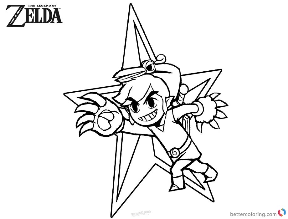 Legend of Zelda Coloring Pages Link Bird Style - Free ...