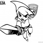 Legend of Zelda Coloring Pages Link Jump to Fight