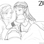 Legend of Zelda Coloring Pages Link and Princess Fan Art