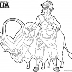 Legend of Zelda Coloring Pages Link with Ganon
