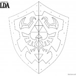 Legend of Zelda Coloring Pages Link’s Shield