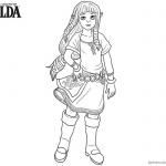 Legend of Zelda Coloring Pages Princess Zelda Fanart