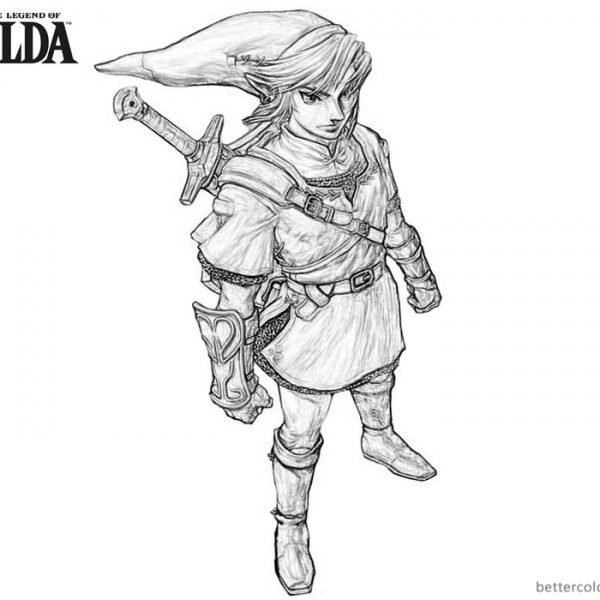 Legend of Zelda Coloring Pages Fanart - Free Printable Coloring Pages