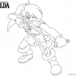 Legend of Zelda Coloring Pages Slingshot