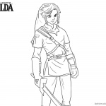 Legend of Zelda Coloring Pages Sword in Hand