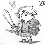 Lengend of Zelda Coloring Pages Toon Link Pencil Drawing