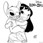 Lilo and Stitch Coloring Pages Characters by bureiku