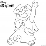 Lilo and Stitch Coloring Pages Dancing Girl