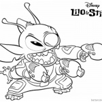 Lilo and Stitch Coloring Pages Experiments Stitch is Fighting