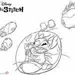 Lilo and Stitch Coloring Pages In Spacecraft