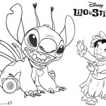 Lilo and Stitch Coloring Pages Lilo Play with Stitch