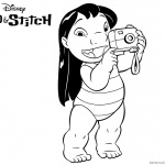 Lilo and Stitch Coloring Pages Lilo with A Camera