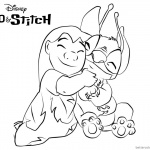 Lilo and Stitch Coloring Pages Line Art by nine chances