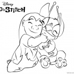 Lilo and Stitch Coloring Pages Line Art by nine chances