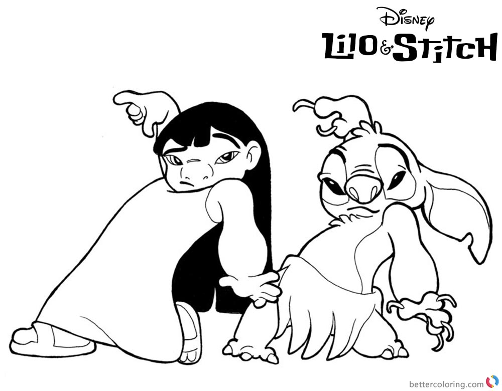 Lilo and Stitch Coloring Pages Lovely Characters by fquihuis printable and free