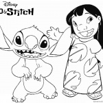 Lilo and Stitch Coloring Pages Say Hi