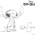Lilo and Stitch Coloring Pages Stitch Sketch by Chris Sanders