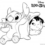 Lilo and Stitch Coloring Pages Stitch is Drinking