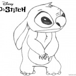 Lilo and Stitch Coloring Pages Troubled Stich
