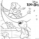 Lilo and Stitch Ohana Coloring Pages On A Boat