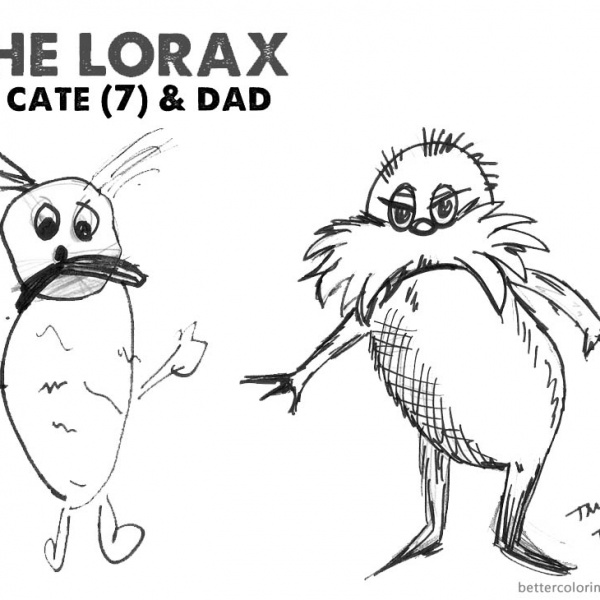 Lorax Mustache Coloring Pages - Free Printable Coloring Pages