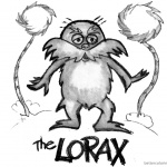 Lorax coloring page Cute kids Drawing by Angelo