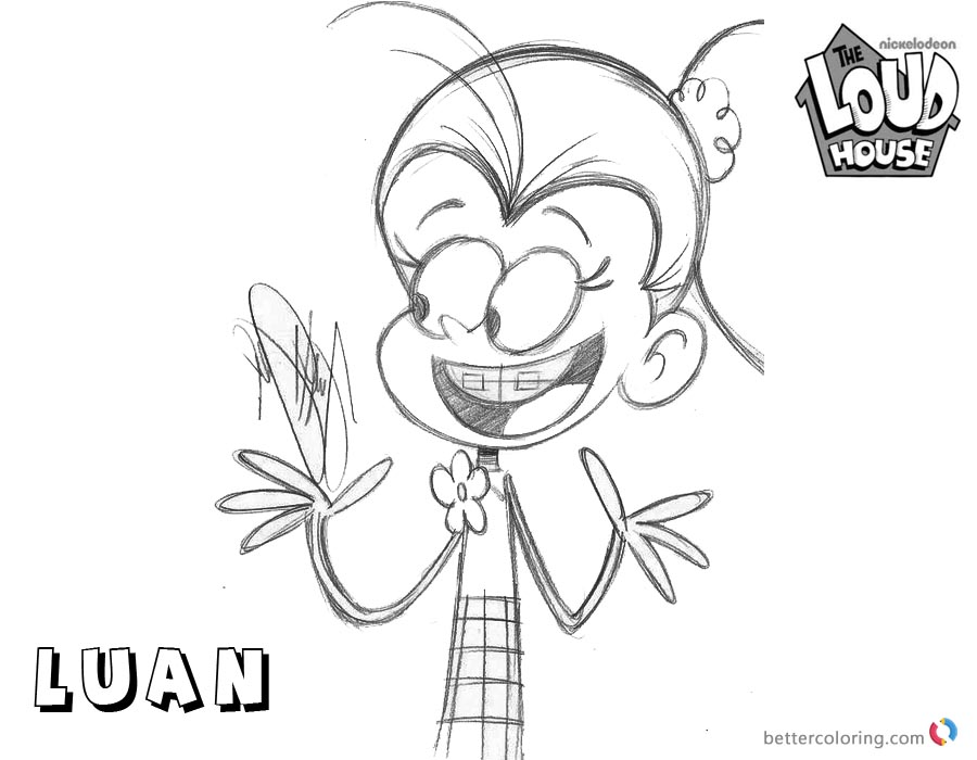 Loud House Coloring Pages Cool Luan printable