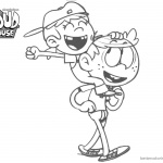 Loud House Coloring Pages Lincoln and Lana