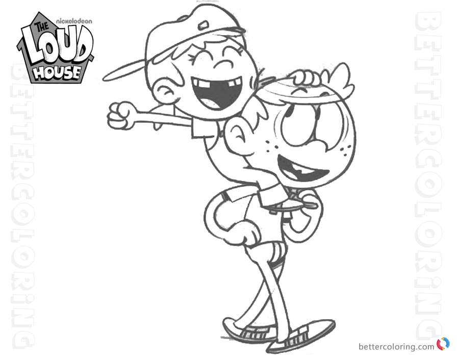 Loud House Coloring Pages Lincoln and Lana printable