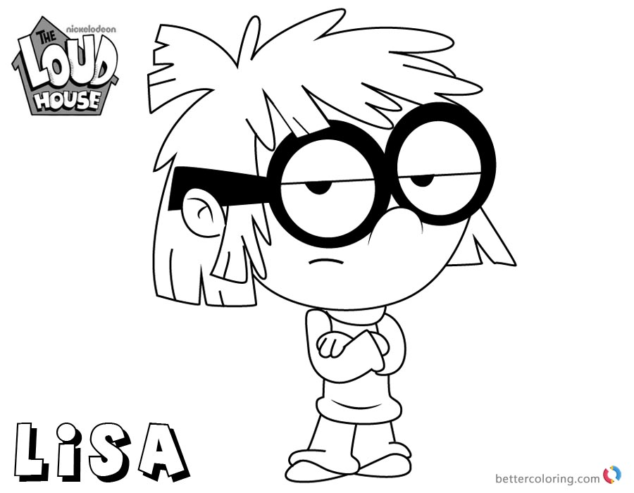 Loud House Coloring Pages How to Draw Lisa  Free Printable Coloring Pages