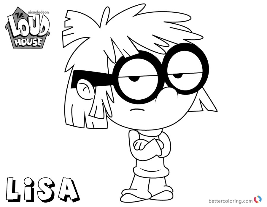 Loud House Coloring Pages How to Draw Lisa - Free Printable Coloring Pages