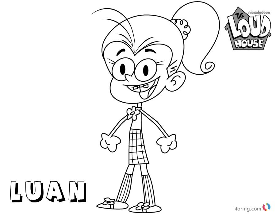 Loud House Coloring Pages how to draw Luan printable