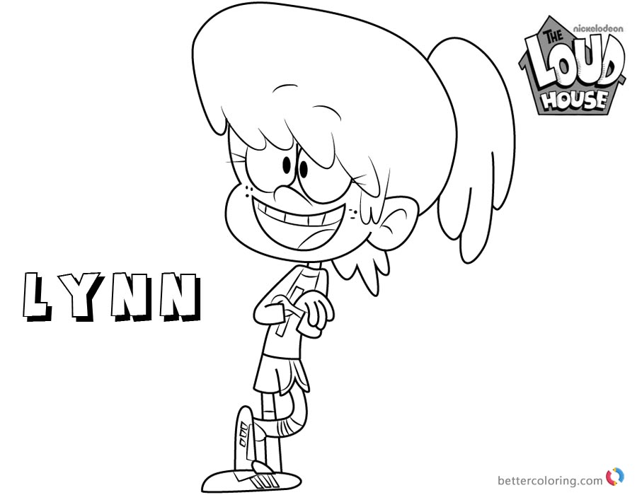 Loud House Coloring Pages How to Draw Lynn printable