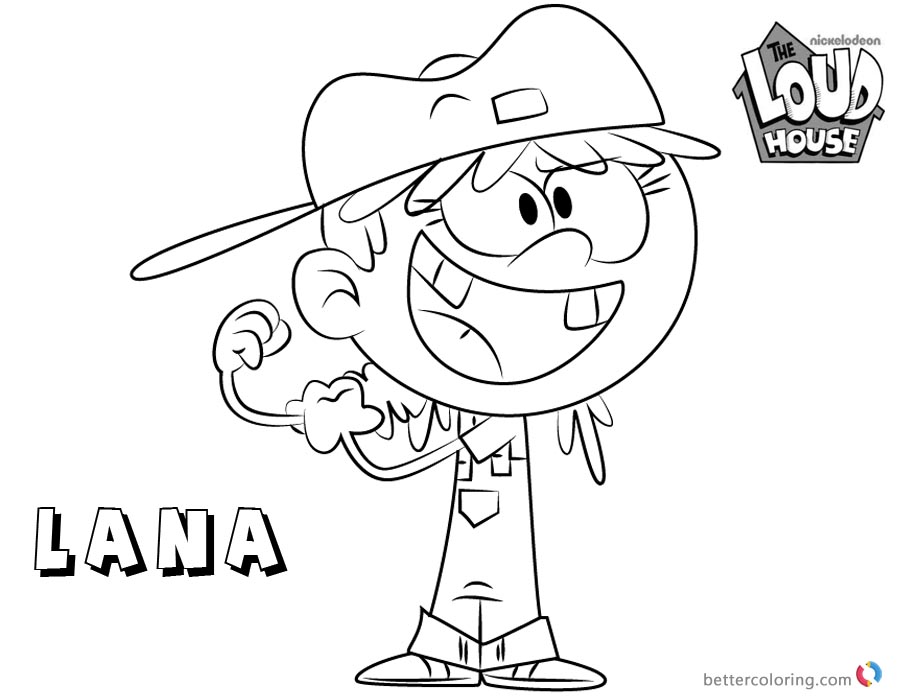 Loud House Coloring Pages How to Draw Lana printable