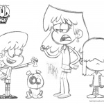 Loud House Coloring Pages Lori Lucy and Lynn