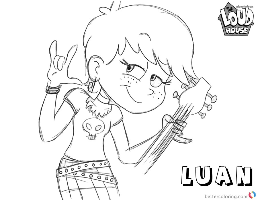 Loud House Coloring Pages sketch by Jacob Pennell printable
