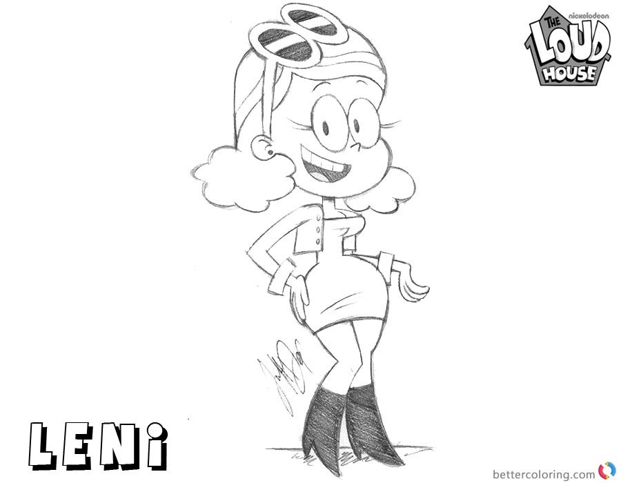 Loud House Coloring Pages stylish and fabulous Leni - Free Printable