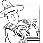 Mexican Taco Coloring Pages