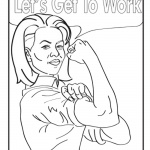 Michelle Obama Coloring Page Lets get to work