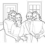 Michelle Obama Coloring Page Presidential Family