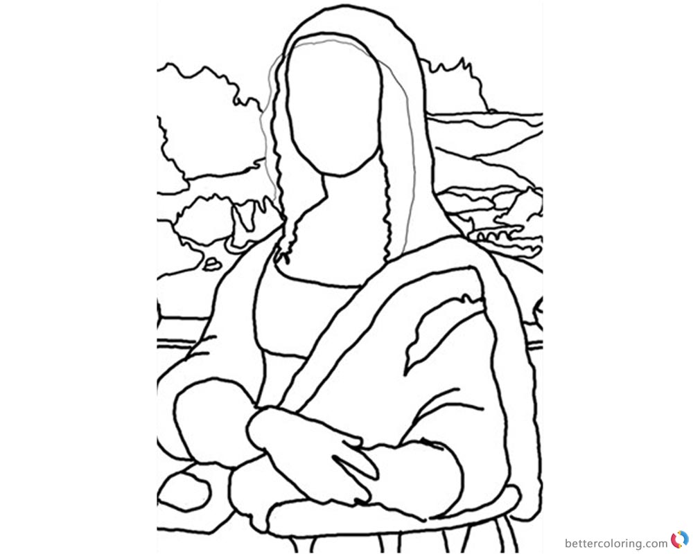 Mona Lisa,Coloring Pages,Nintendo,Game,Art,Drawing,Painting,Da Vinci,colori...