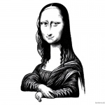 Mona Lisa Coloring Pages Jumbled by Robert Islas